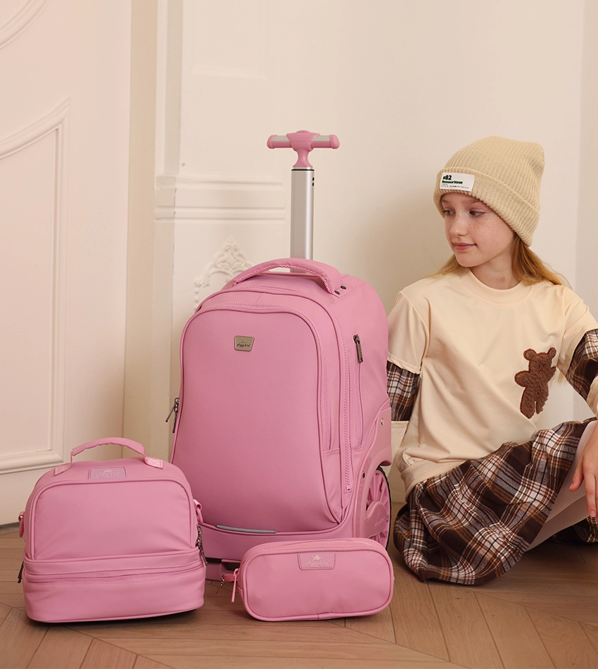 School bags with large wheels + 4 wheels